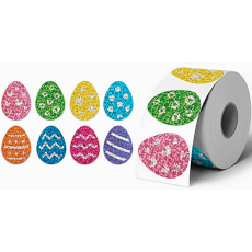 Easter Egg Foil Stickers 50's